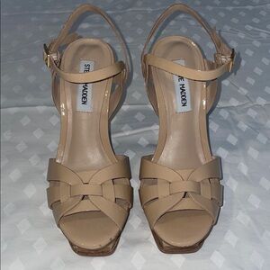 Steve Madden Beige Strappy Heels